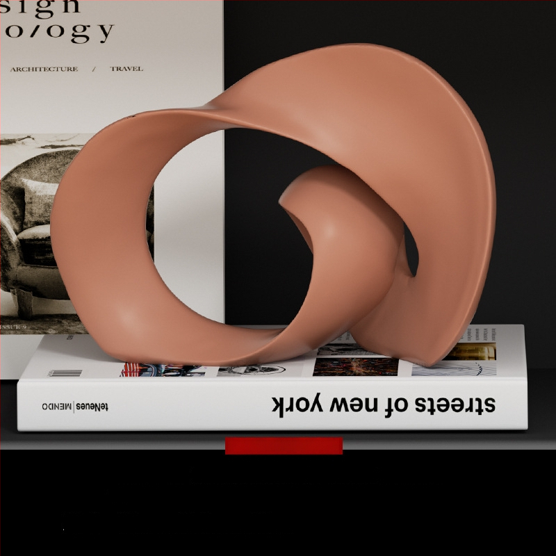 Kerámia absztrakt geometriai figura szobor – egyszerű, modern stílusban, Craftsman Thirteen márkával (Készítő kód 553186337)