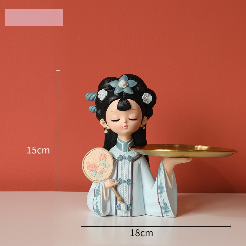 Поставка за ключове в китайски стил, от смола, боядисана повърхност, персонализируема