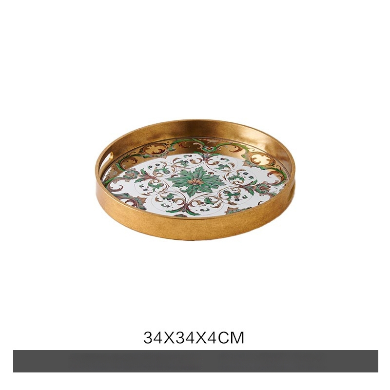 Stiklinė dekoratyvinė padėklas, šiuolaikiškas minimalistinis stilius, standartinis įpakavimas, tinkamas svetainei – kavos staliukui, laikymo padėklas