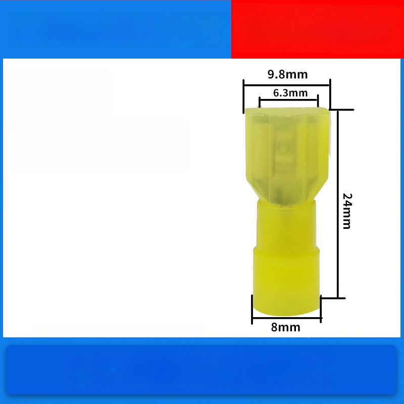 Atsperes kiirühendajad, meesso- ja naissoost, elektrijuhtmete jaoks, krimpimine, 0.5-6 mm², pakendivalikud: 100 või 200 tk