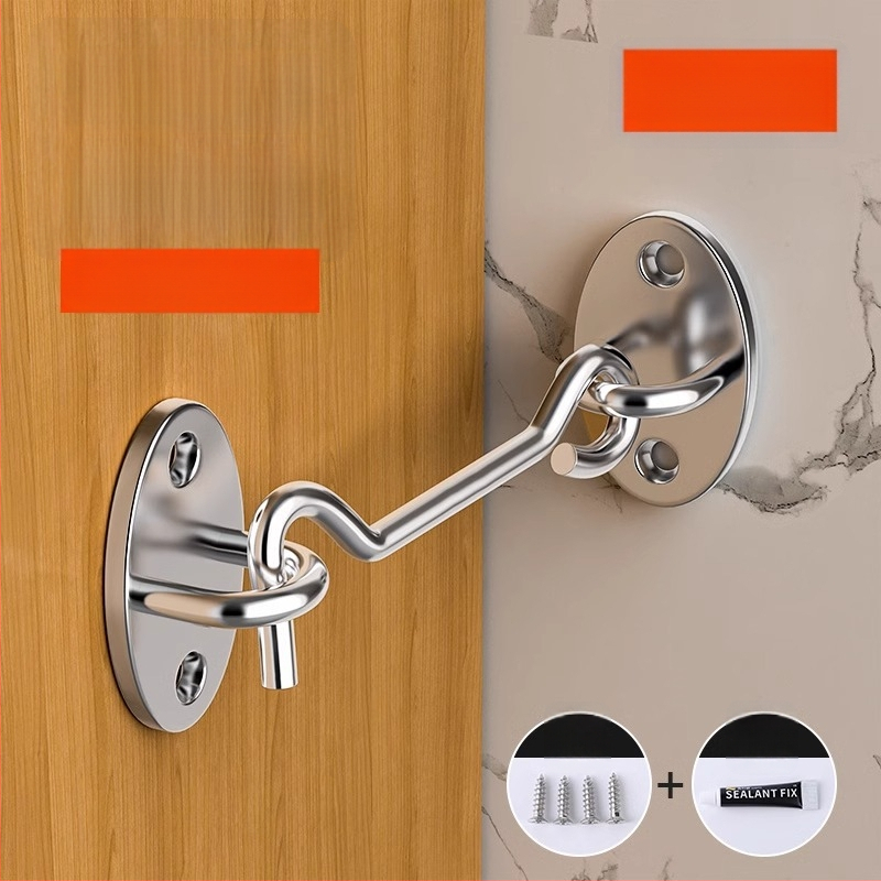 Slankiojančių durų spyna – be gręžimo, nerūdijantis plienas, šlifuotas paviršius, Tipo A spyna