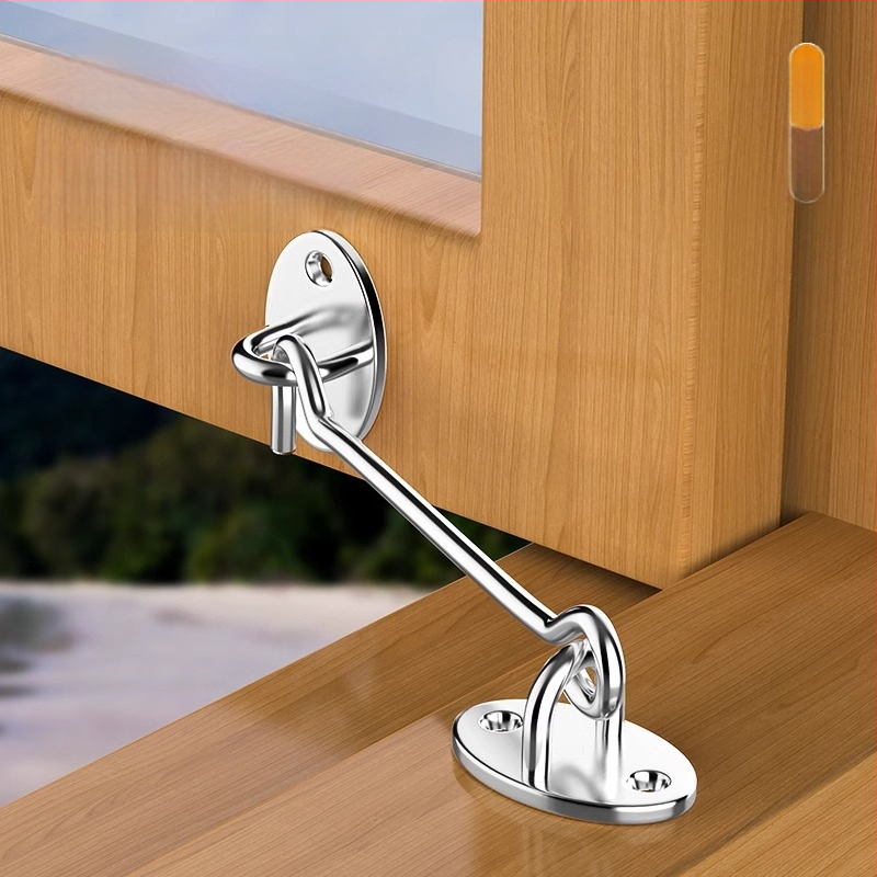 Slankiojančių durų spyna – be gręžimo, nerūdijantis plienas, šlifuotas paviršius, Tipo A spyna