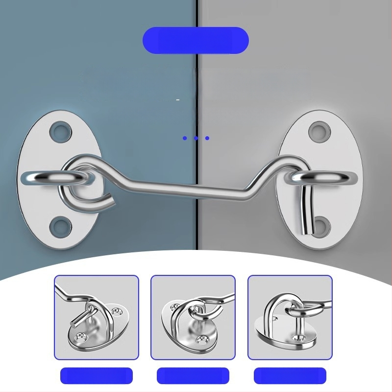 Slankiojančių durų spyna – be gręžimo, nerūdijantis plienas, šlifuotas paviršius, Tipo A spyna