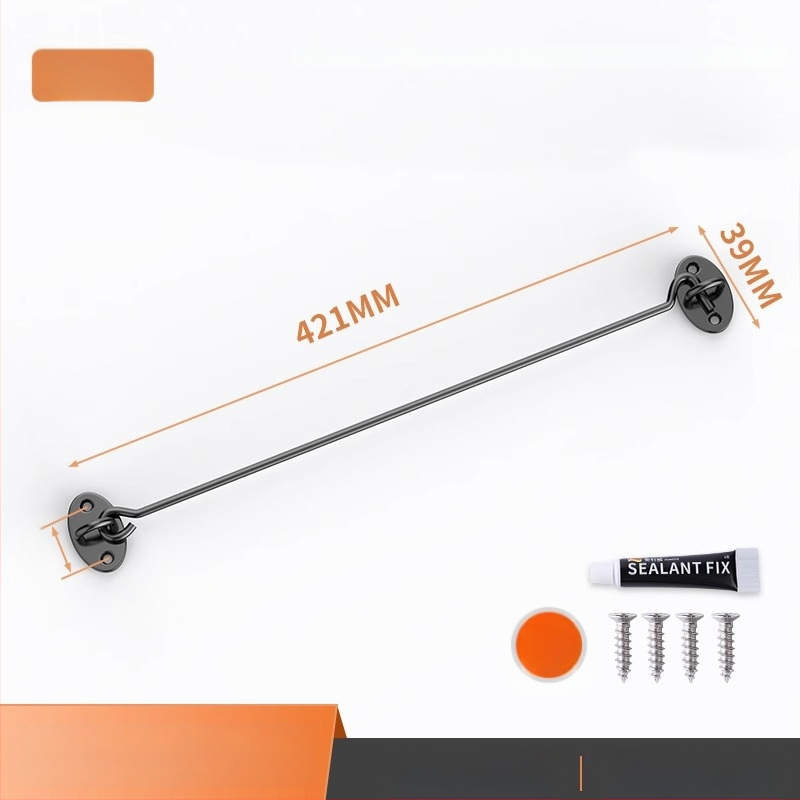 Slankiojančių durų spyna – be gręžimo, nerūdijantis plienas, šlifuotas paviršius, Tipo A spyna