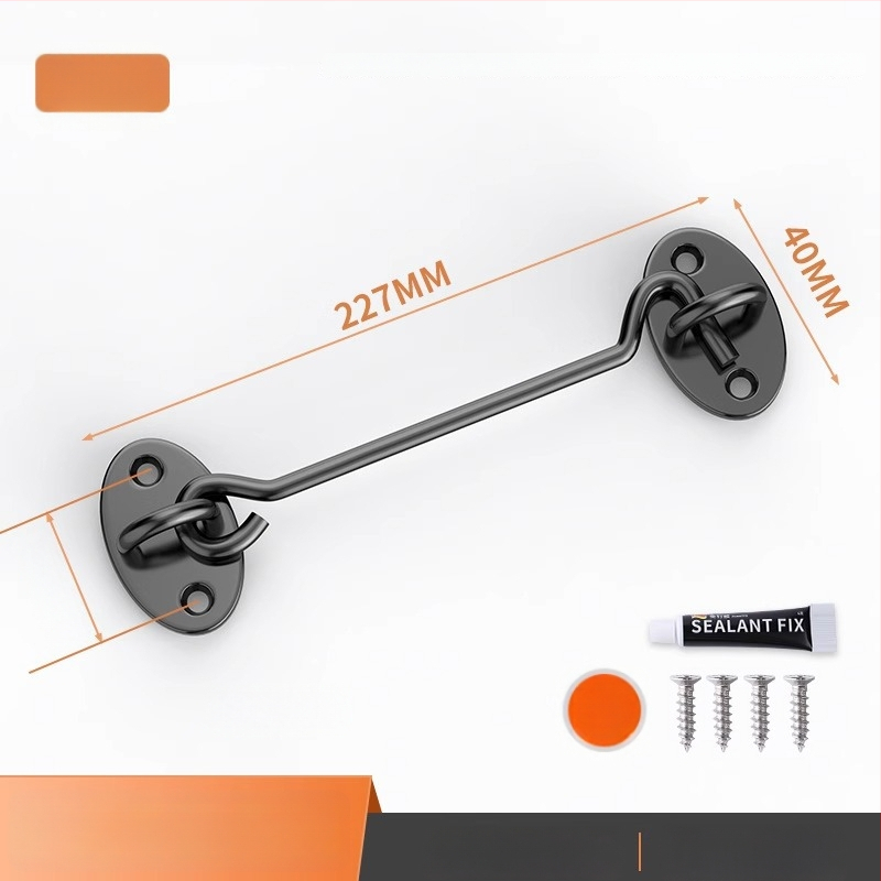 Slankiojančių durų spyna – be gręžimo, nerūdijantis plienas, šlifuotas paviršius, Tipo A spyna