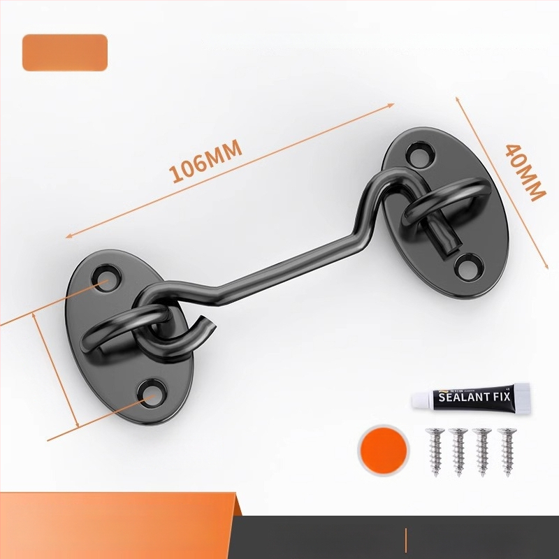 Slankiojančių durų spyna – be gręžimo, nerūdijantis plienas, šlifuotas paviršius, Tipo A spyna