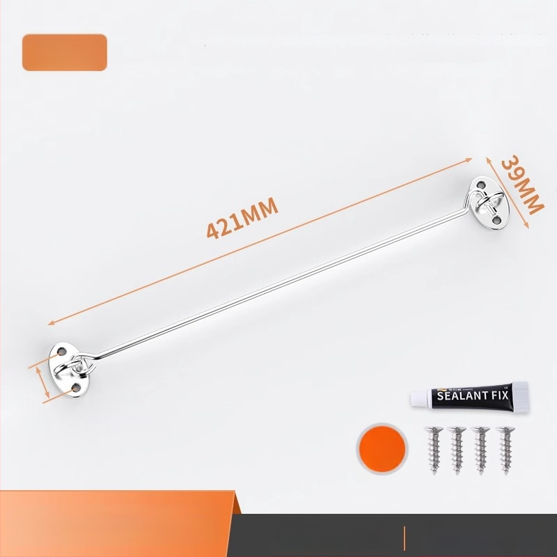 Slankiojančių durų spyna – be gręžimo, nerūdijantis plienas, šlifuotas paviršius, Tipo A spyna