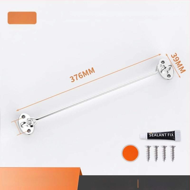 Slankiojančių durų spyna – be gręžimo, nerūdijantis plienas, šlifuotas paviršius, Tipo A spyna