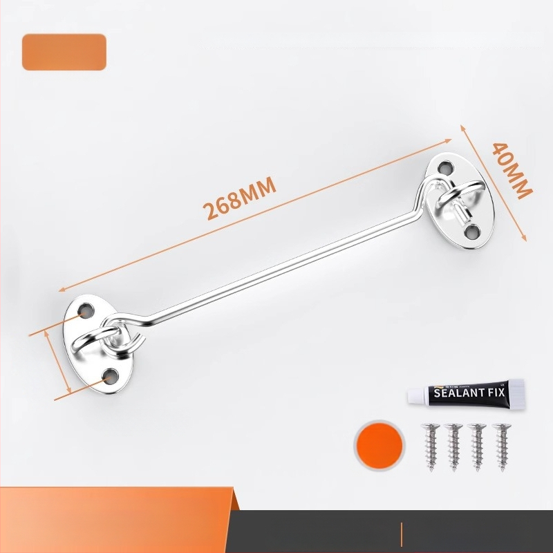 Slankiojančių durų spyna – be gręžimo, nerūdijantis plienas, šlifuotas paviršius, Tipo A spyna