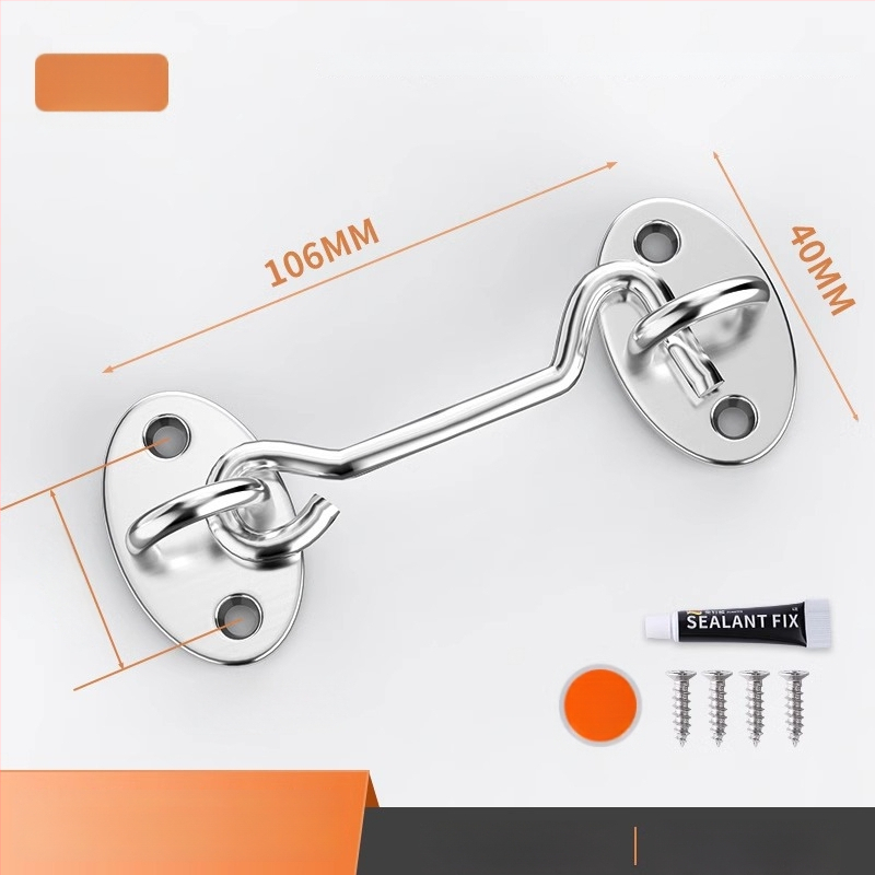 Slankiojančių durų spyna – be gręžimo, nerūdijantis plienas, šlifuotas paviršius, Tipo A spyna