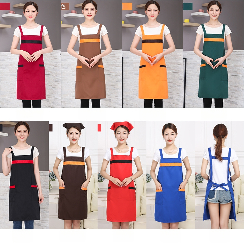 Priekšauts no auduma, bez piedurknēm, pret netīrumiem, ūdensnecaurlaidīgs un eļļas atgrūdošs, ar logotipa druku (bez piedurknēm; audums; pret netīrumiem; ūdensnecaurlaidīgs; logotipa druka)