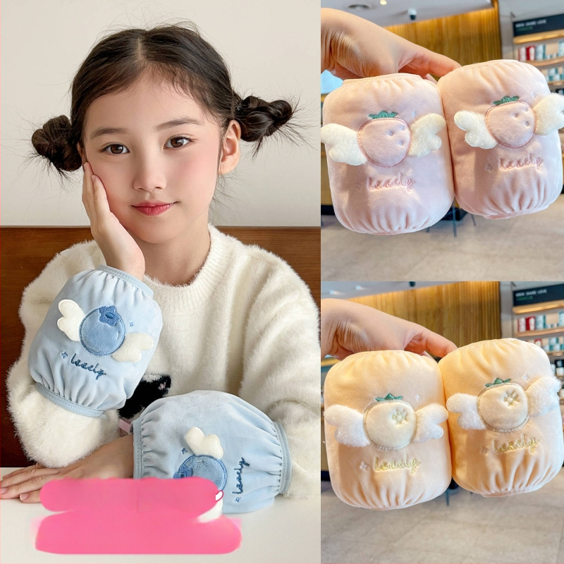 Vaikų antišpurvų rankovės — karikatūrinis raštas ant audinio, siuvinėjimas, žiemai, pavasariui ir rudeniui