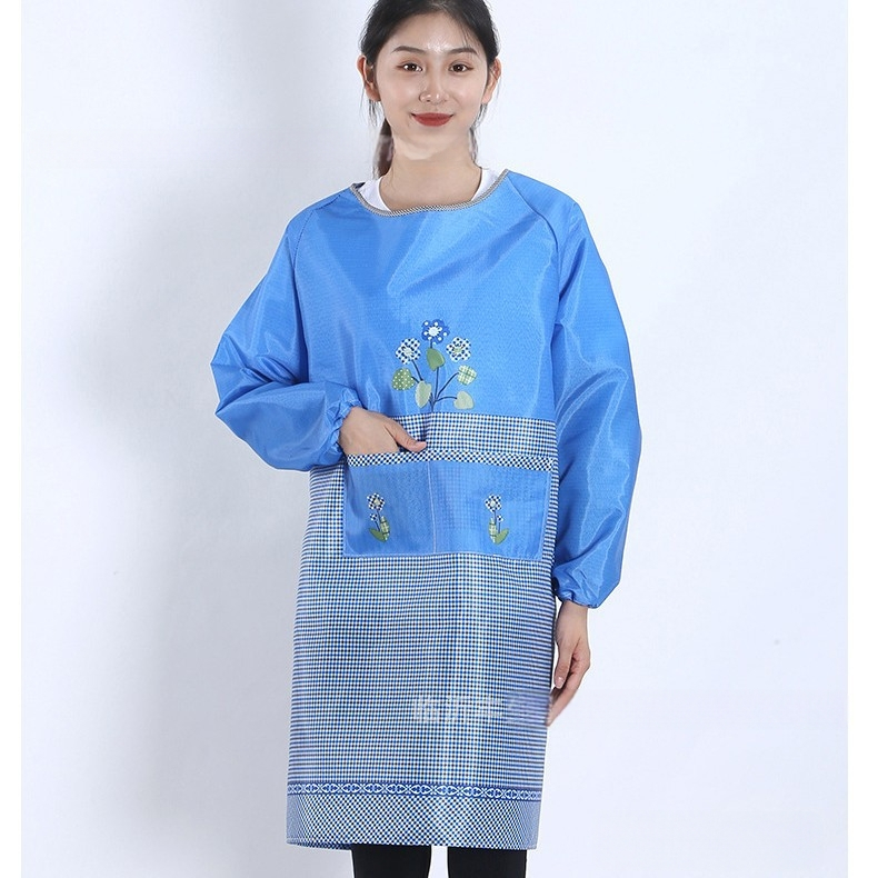 Priekšauts ar garām piedurknēm, Korejas stila, poliesters, karikatūras raksts, universāls pieaugušajiem