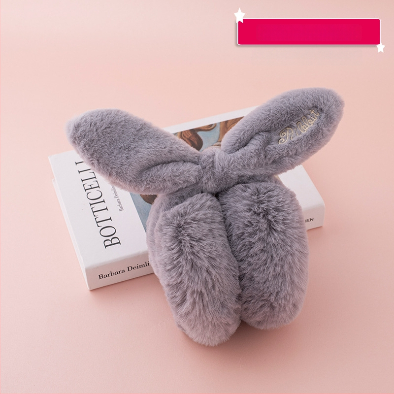 Laste plüüs kõrvakaitsed – talvine soojus, kokkupandav, karikatuurimuster