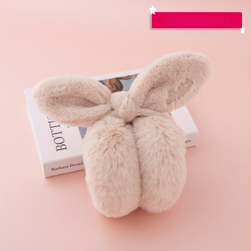 Laste plüüs kõrvakaitsed – talvine soojus, kokkupandav, karikatuurimuster