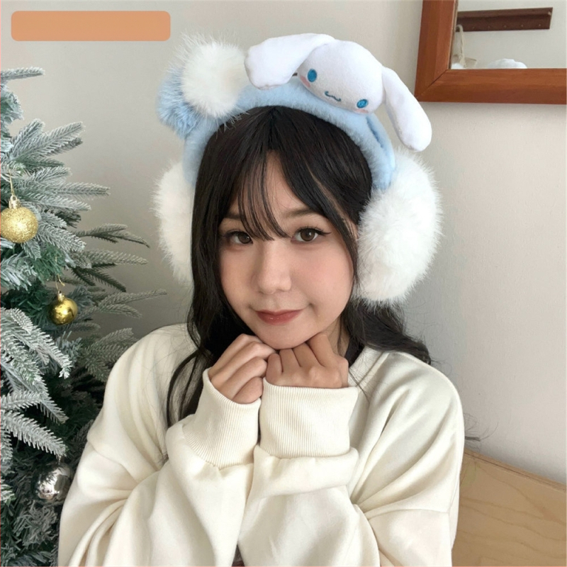 Pliisidest kõrvakaitsmega tähe kujuline — karikatuuristiil, soojad talveks ja sügisele, väliskasutuseks, naistele