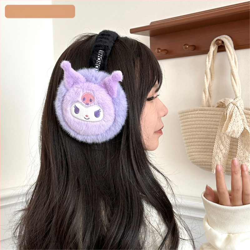 Pliisidest kõrvakaitsmega tähe kujuline — karikatuuristiil, soojad talveks ja sügisele, väliskasutuseks, naistele