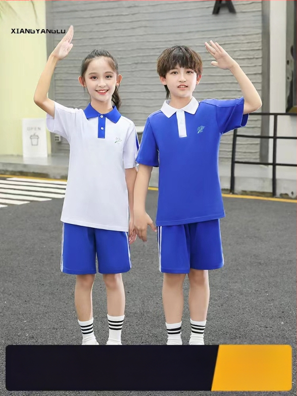 Set školske uniforme za osnovnu školu za jesen i zimu: jakna s dugim rukavima, zimski komplet, zimske hlače, ljetni komplet s kratkim rukavima i hlače – unisex, premium izdanje
