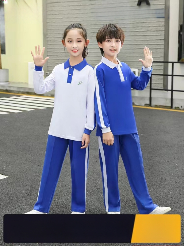 Set školske uniforme za osnovnu školu za jesen i zimu: jakna s dugim rukavima, zimski komplet, zimske hlače, ljetni komplet s kratkim rukavima i hlače – unisex, premium izdanje