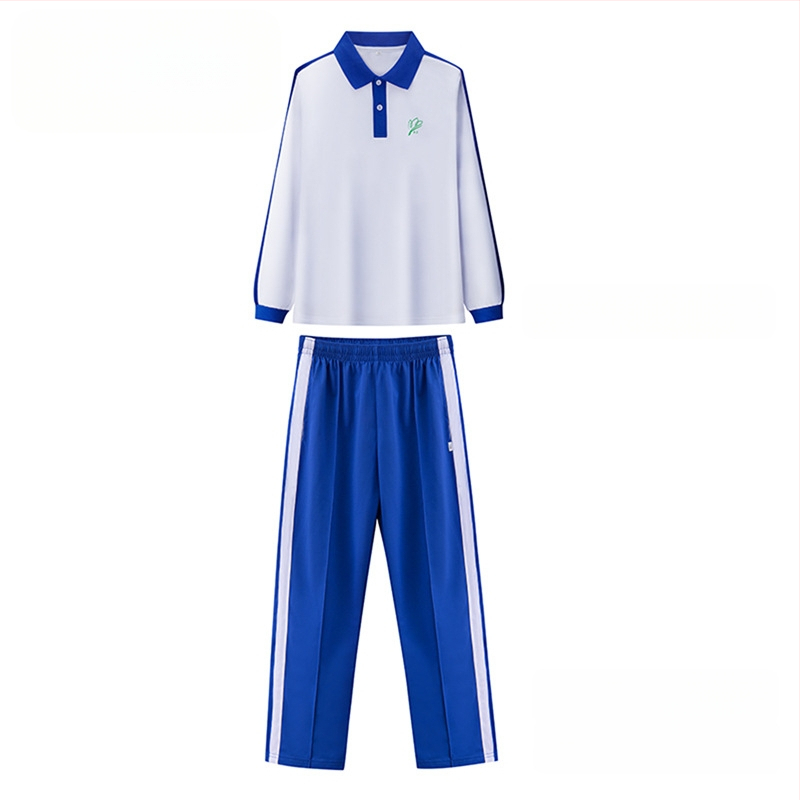 Set školske uniforme za osnovnu školu za jesen i zimu: jakna s dugim rukavima, zimski komplet, zimske hlače, ljetni komplet s kratkim rukavima i hlače – unisex, premium izdanje