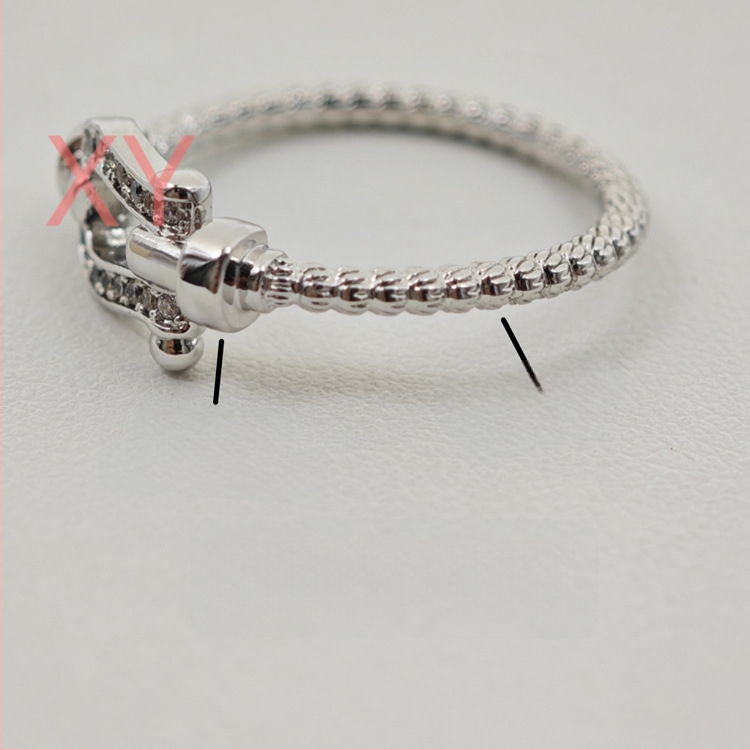 Unisex žiedas su kanopos formos deimantais, 925 sidabras, 18K auksavimo danga, preciziška gamyba