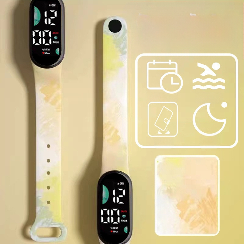 Gyerekeknek szánt okos karkötő – lépésszámláló, pulzusmérés, újratölthető, Android-kompatibilis, szilikon szíj, alumínium ötvözet tok