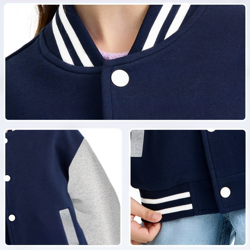 Vaikų berniukų kasdieninė striukė, išorė 60% poliesteris, pamušalas iš medvilnės, be gobtuvo, be apykaklės, storas išorinis audinys, žiemos modelis 2024