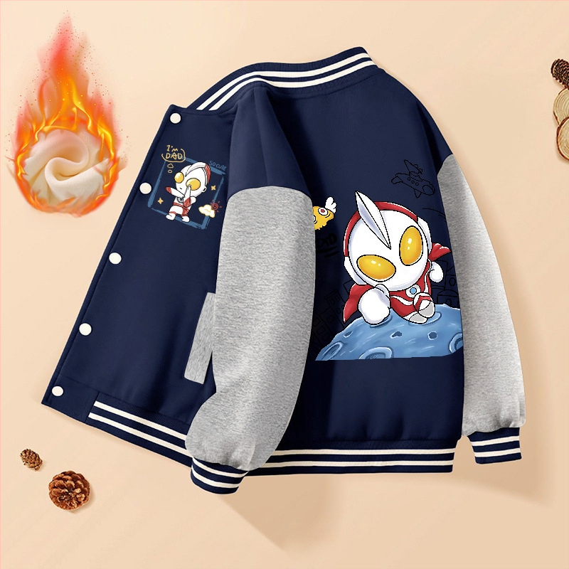 Vaikų berniukų kasdieninė striukė, išorė 60% poliesteris, pamušalas iš medvilnės, be gobtuvo, be apykaklės, storas išorinis audinys, žiemos modelis 2024