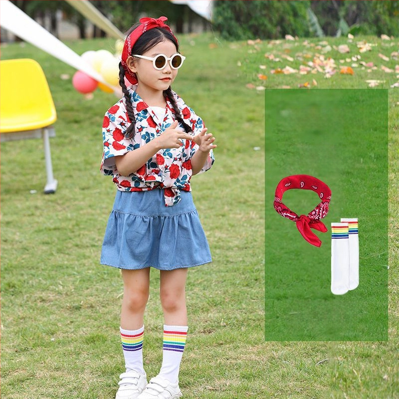 Vaikų šokių kostiumas Hong Kong stiliaus — unisex, amžiaus grupė 3-8 metų, vasara, medvilnės-poliesterio mišinys