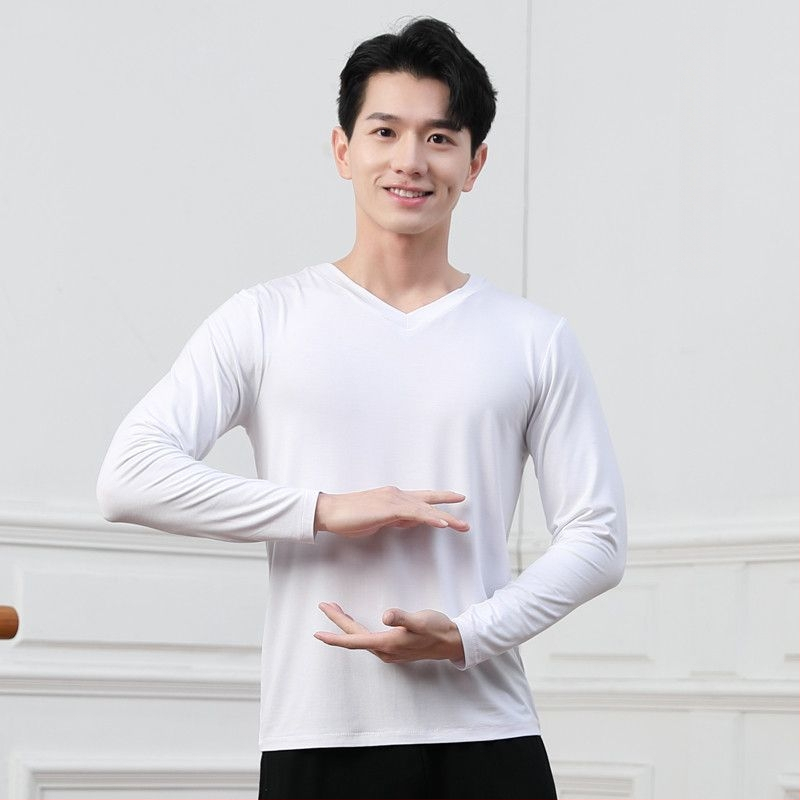 Vyrų šokių komplektas – viršus ir kelnės iš modalinio audinio, vasara, Lotynų ir etniniai šokiai