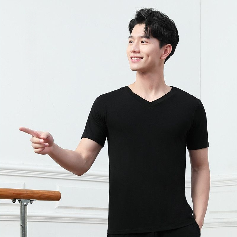 Vyrų šokių komplektas – viršus ir kelnės iš modalinio audinio, vasara, Lotynų ir etniniai šokiai