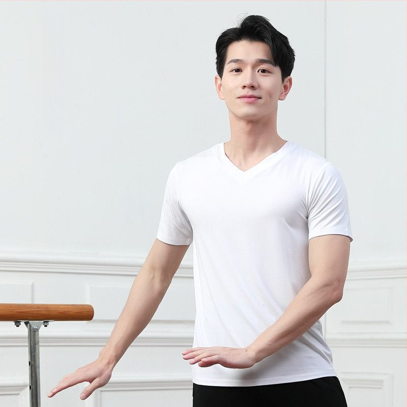 Vyrų šokių komplektas – viršus ir kelnės iš modalinio audinio, vasara, Lotynų ir etniniai šokiai