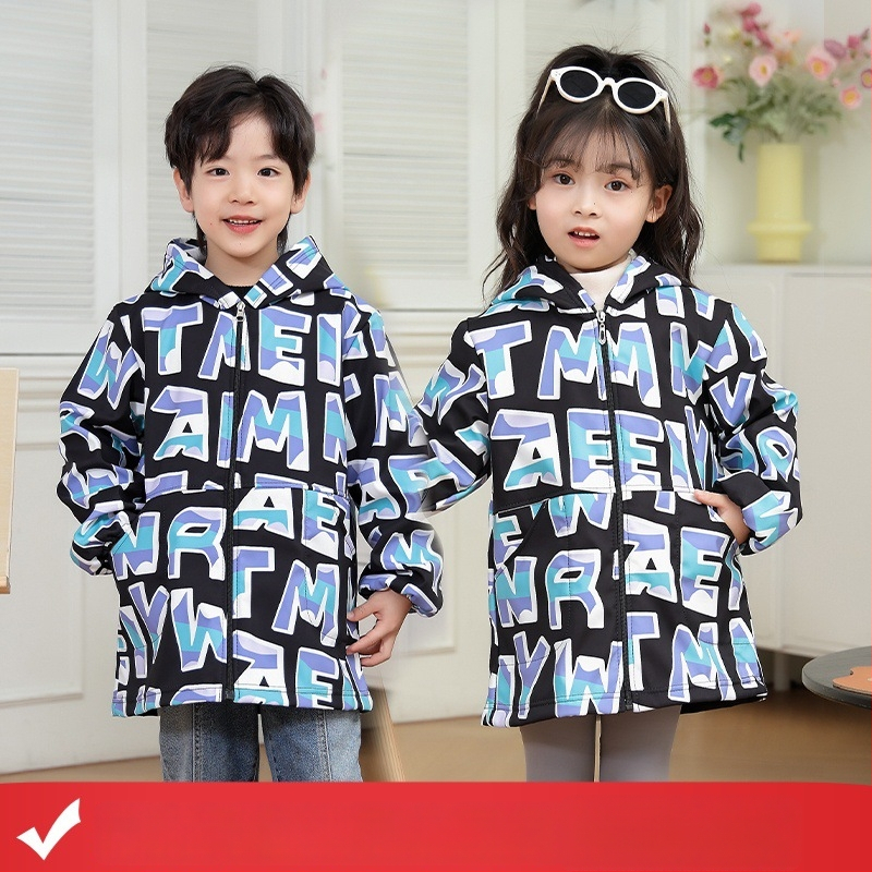 Vaikų vandeniui atspari dažymo smockas su fleece įdėklu iš poliesterio, unisex, atsparus įtrūkimams