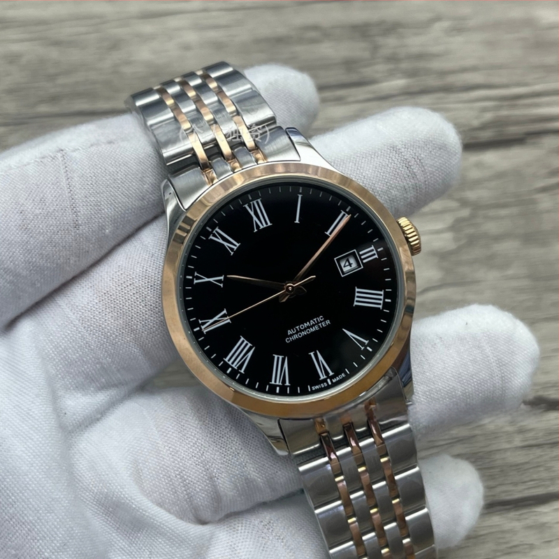 Automātisks mehāniskais rokaspulkstenis, Pioneer sērija, 40 mm ciferblats, nerūsējošā tērauda korpuss un siksna, mehānisms 2813 Pearl, ūdensizturība 30 m