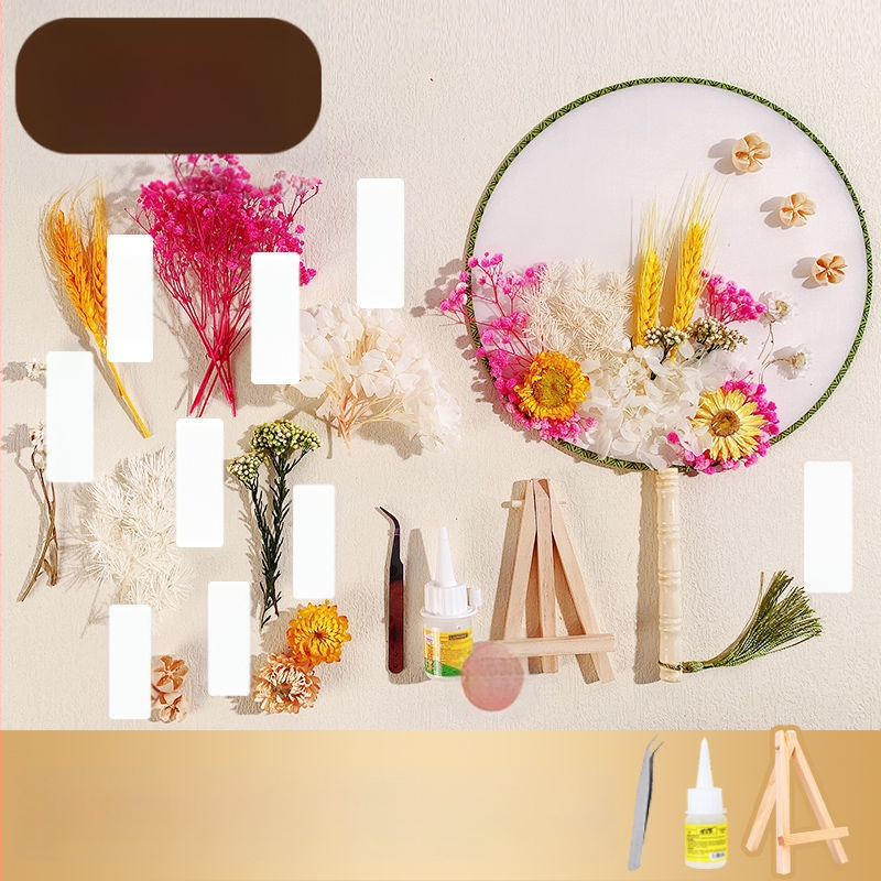 DIY lillekunsti komplekt kuivatatud lilledega pruutfänni jaoks (Tootemärk: Unique; Toote kood: 9sgrrgenlnddjdou4+u73ewxcyc=fan; Materjal: Muu; Liik: Hortensia) – Emadepäev