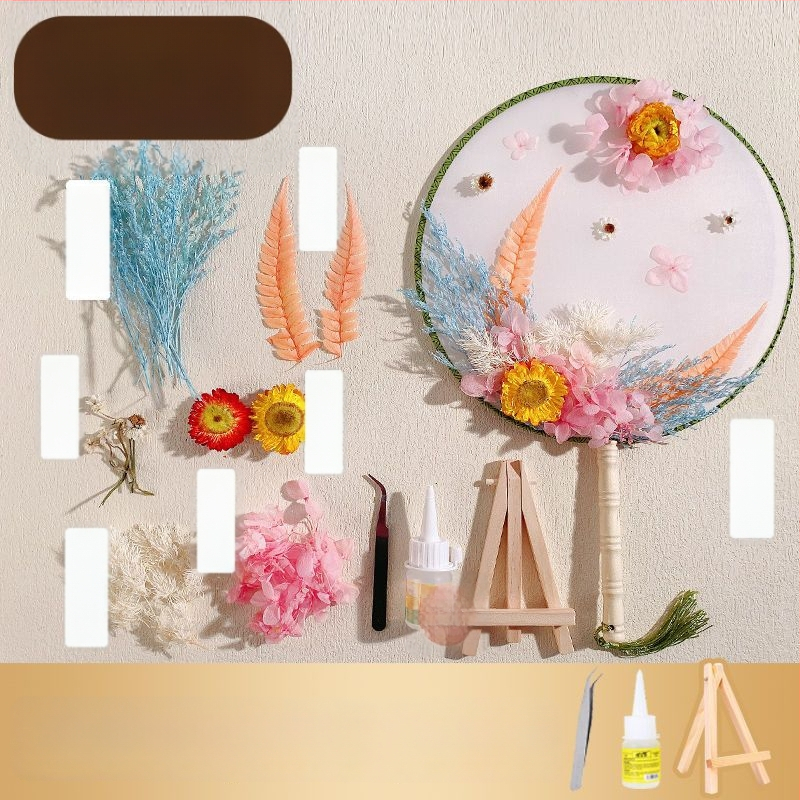 DIY lillekunsti komplekt kuivatatud lilledega pruutfänni jaoks (Tootemärk: Unique; Toote kood: 9sgrrgenlnddjdou4+u73ewxcyc=fan; Materjal: Muu; Liik: Hortensia) – Emadepäev