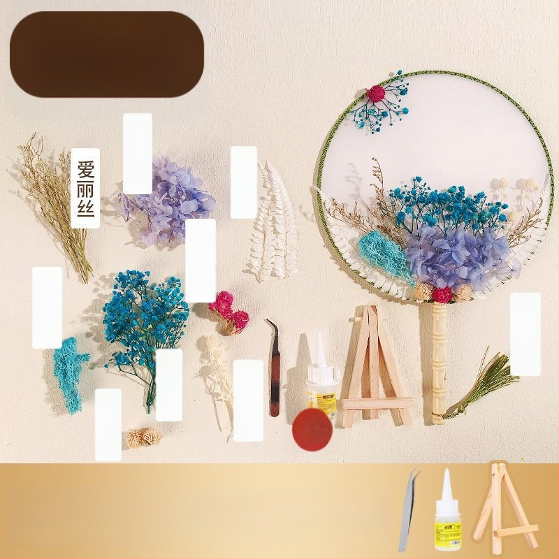 DIY lillekunsti komplekt kuivatatud lilledega pruutfänni jaoks (Tootemärk: Unique; Toote kood: 9sgrrgenlnddjdou4+u73ewxcyc=fan; Materjal: Muu; Liik: Hortensia) – Emadepäev