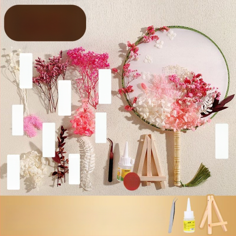 DIY lillekunsti komplekt kuivatatud lilledega pruutfänni jaoks (Tootemärk: Unique; Toote kood: 9sgrrgenlnddjdou4+u73ewxcyc=fan; Materjal: Muu; Liik: Hortensia) – Emadepäev