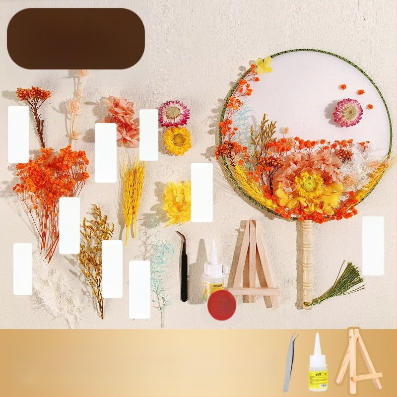 DIY lillekunsti komplekt kuivatatud lilledega pruutfänni jaoks (Tootemärk: Unique; Toote kood: 9sgrrgenlnddjdou4+u73ewxcyc=fan; Materjal: Muu; Liik: Hortensia) – Emadepäev