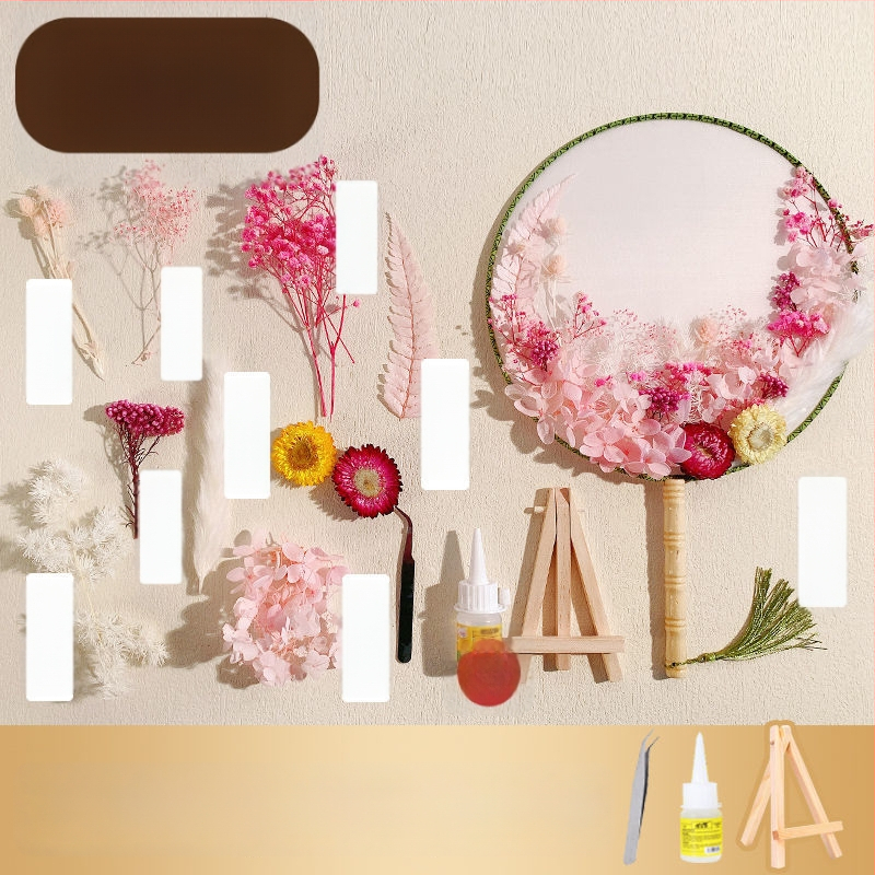 DIY lillekunsti komplekt kuivatatud lilledega pruutfänni jaoks (Tootemärk: Unique; Toote kood: 9sgrrgenlnddjdou4+u73ewxcyc=fan; Materjal: Muu; Liik: Hortensia) – Emadepäev