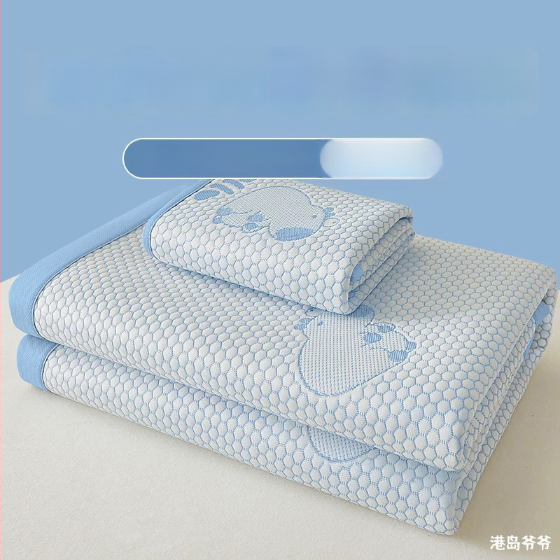 Összecsukható hűtő matrac Ice Silk anyagból, viszkóz szál, jacquard szövés, gépi mosás, nyári használatra