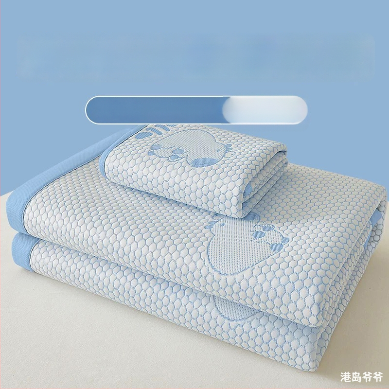 Összecsukható hűtő matrac Ice Silk anyagból, viszkóz szál, jacquard szövés, gépi mosás, nyári használatra