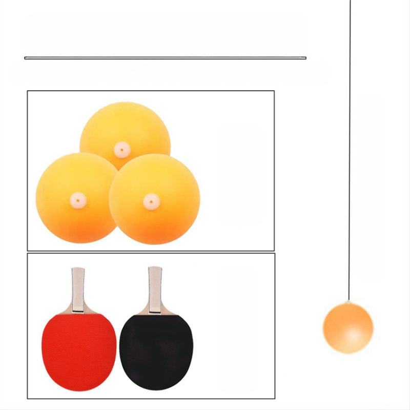 Rippuv laua-tennis treener - üksikmängija iseseisev treeningseade, PP-materjal, hõljuv treeningpall silmade treenimiseks lastele