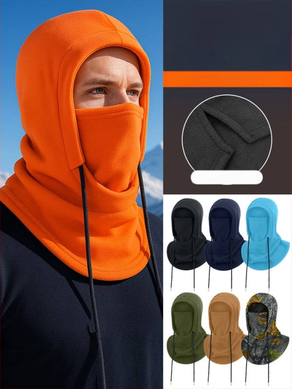 Motociklo šalmo vidinė kepurėlė — polar fleece dviračių kaukė, vėjo atspari, šilta šaltam orui, greitai džiūsta