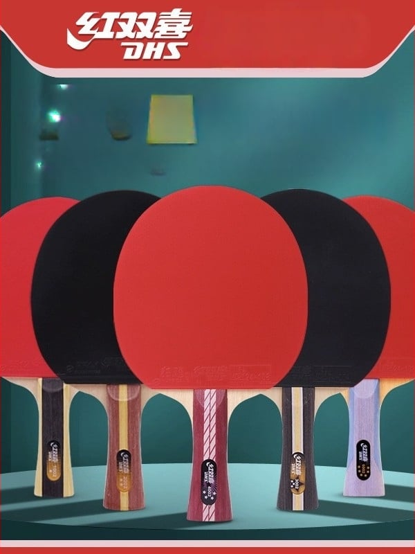 Dhs stalo teniso raketė — gryna mediena, klijus atspari guma, horizontinis smūgis, vienas komplektas