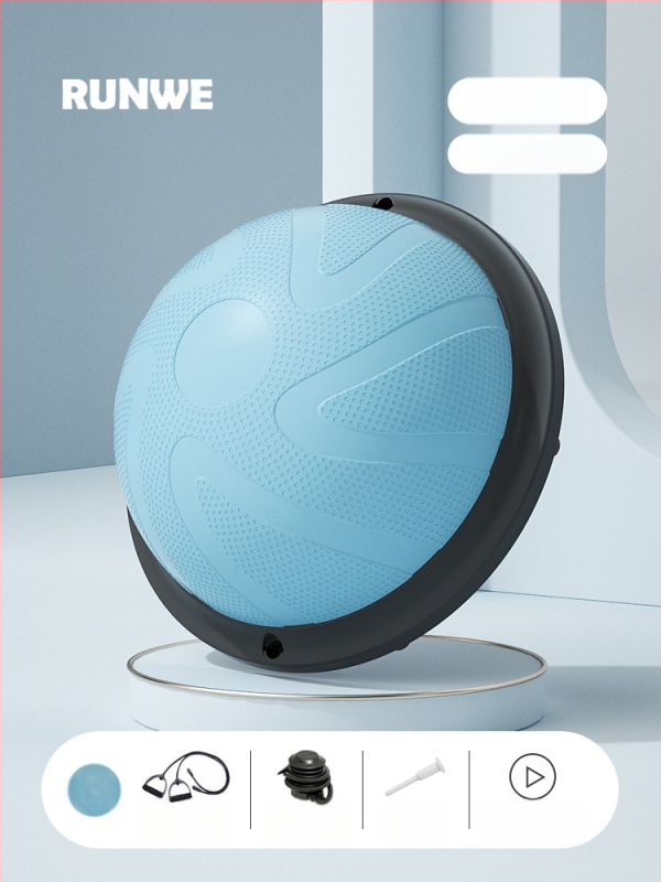 Longway Wave Speed Ball - pripučiama PVC fitneso kamuolys namų naudojimui, Pilates ir pusiausvyros treniruotėms, 5 kg