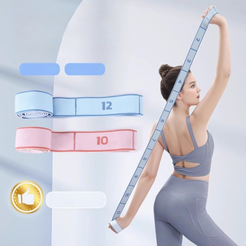 Lancini Jogos elastinė juosta – poliesterio medvilnės mišinys, Pilates treniruotėms, segmentuotas pasipriešinimas