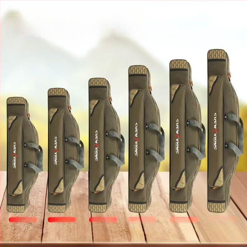 Torba za štapove Shuiyijia – ojačana, vodootporna, trostruka sloj od Oxford platna, pretinci za mamac, najlon, štap i navijač