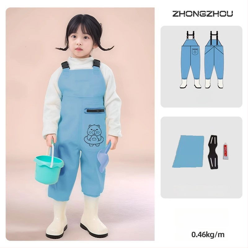 Vaikų atsparūs vandeniui žvejybos drabužiai su vienos dalies waders, unisex, vasara–ruduo, audinys 20213