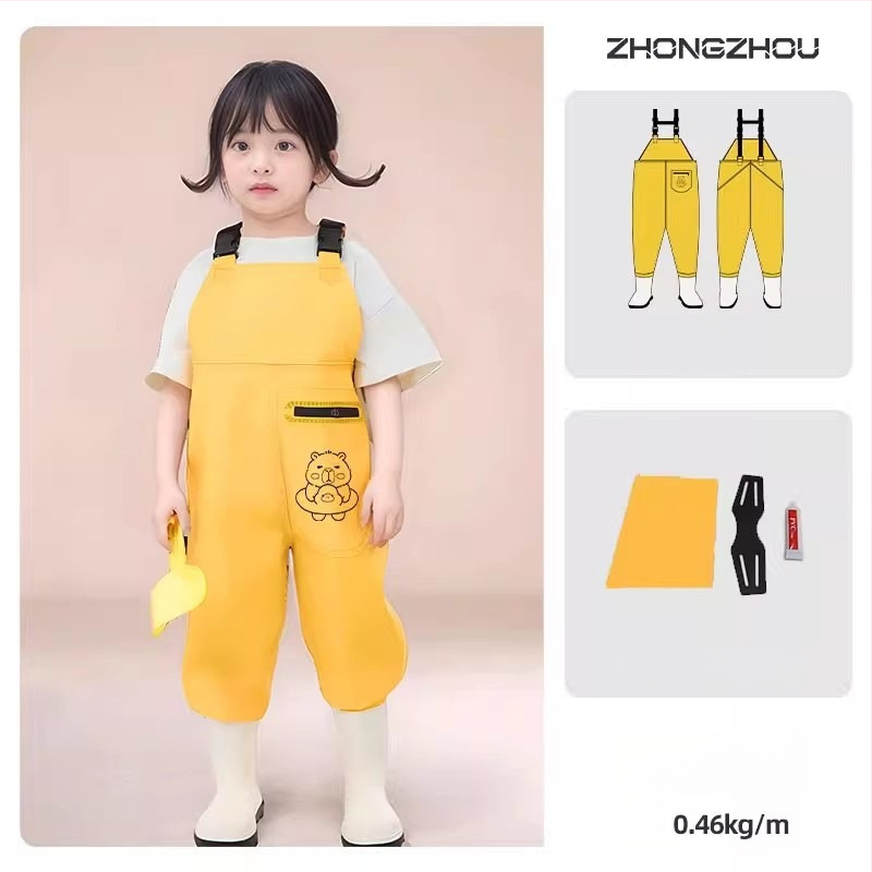 Vaikų atsparūs vandeniui žvejybos drabužiai su vienos dalies waders, unisex, vasara–ruduo, audinys 20213